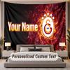 Custom Name Text Tapestry Galatasaray FC Personalized Polyester Wall Tapestry For Bedroom And Room