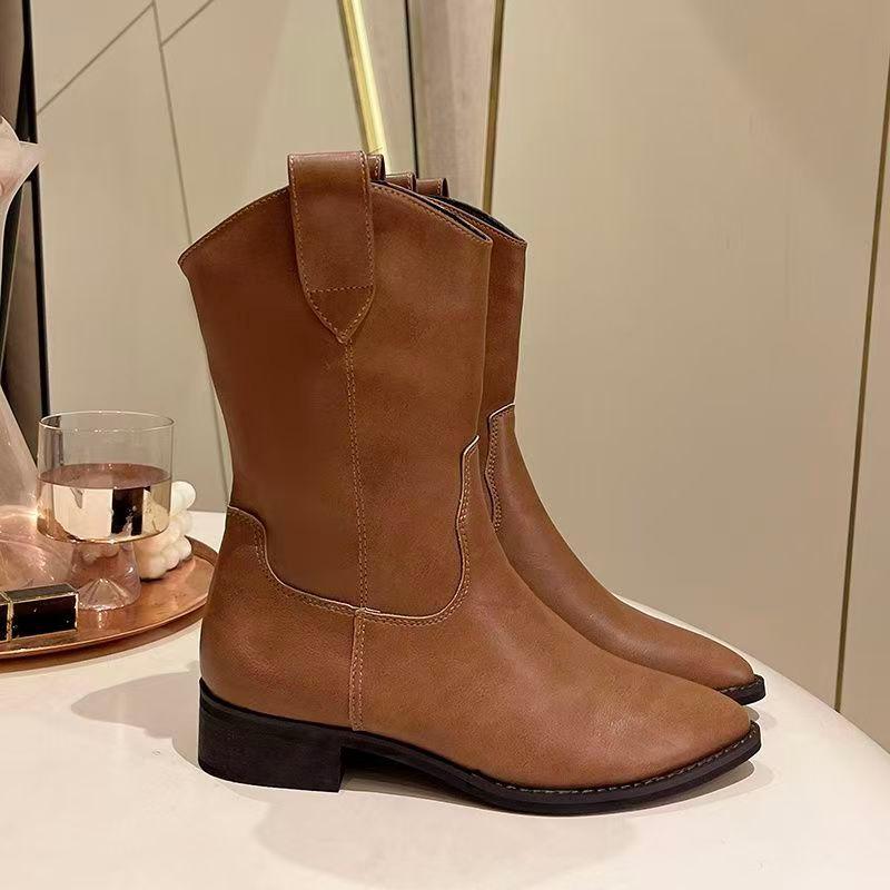 Medium boots new western cowboy boots but knee high Martin boots slim Chelsea boots tide