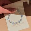 Exquisite Purple Zircon Flower Bracelet - Luxurious and Versatile Hand Jewelry