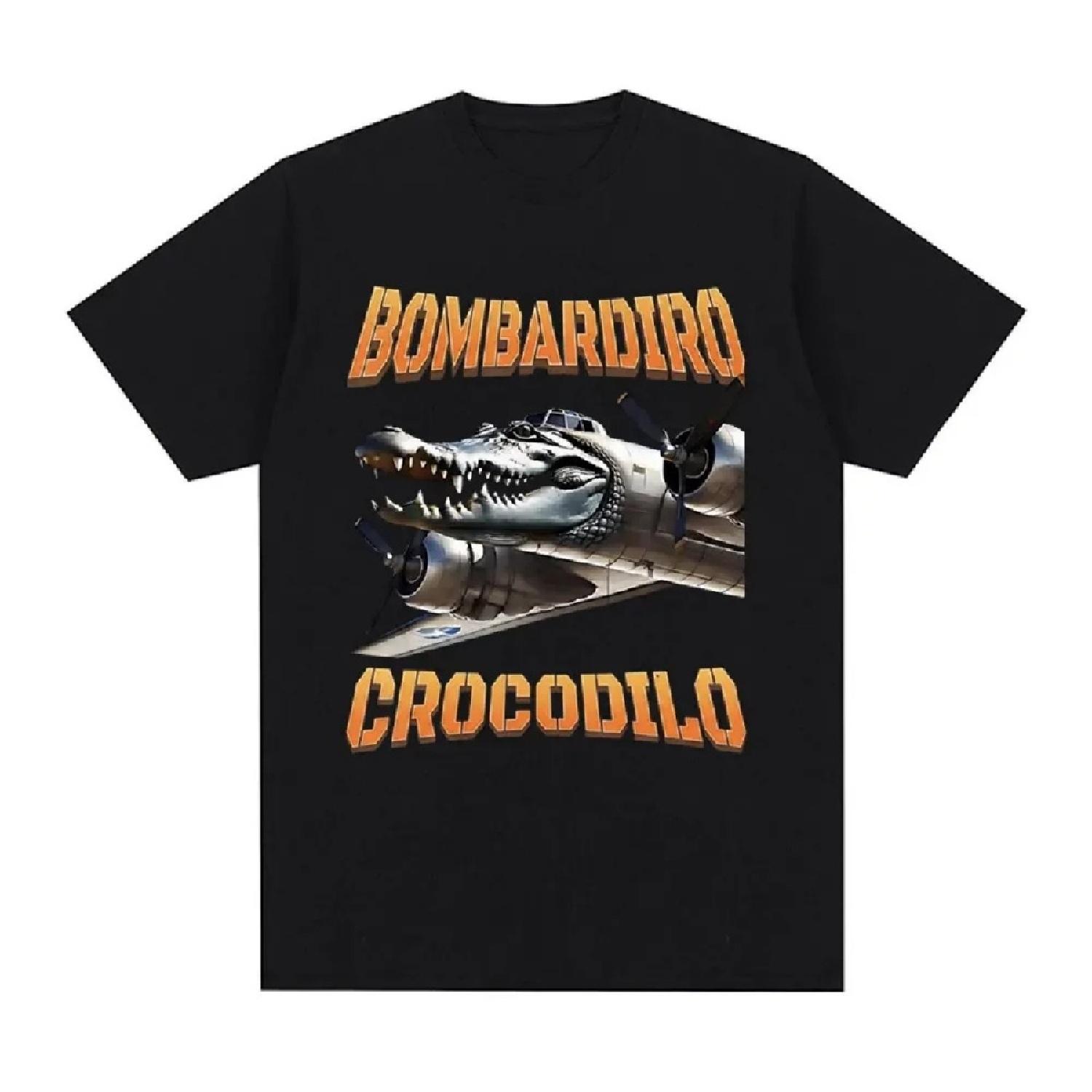 

Bombardiro Crocodilo Crocodile Plane Bomber Funny Humor T-shirt Women Casual Short Sleeve T Shirts Comfort T-shirts S