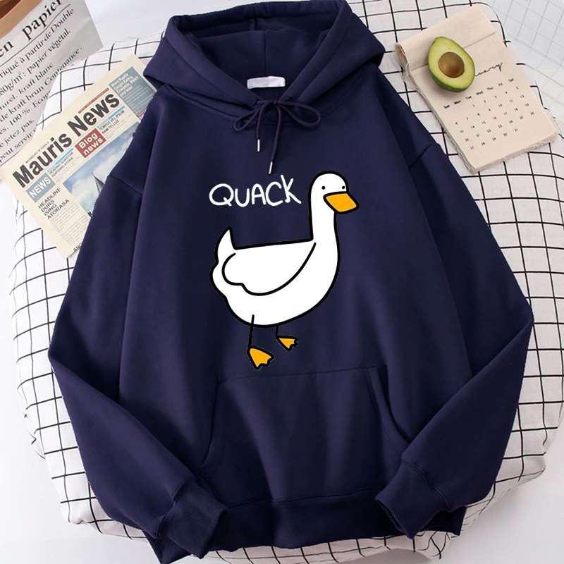 Süßer Enten Hoodie Modischer Druck Damen Freizeit Pullover Hoodies Winter Herbst Sweatshirt Teenager Hoodie