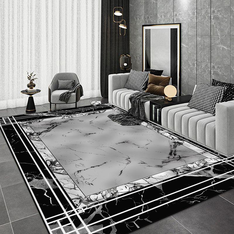 Black Chinese Style Carpets for Living Room Home Abstract Bedroom Decoration Luxury Large Area Rug Sofa Table Non-slip Floor Mat