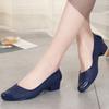 High Heel Sandals for Women Summer Fashion Outdoor Wear Medium Heel Shallow Mouth Thick Heel Non-slip Waterproof Shoes
