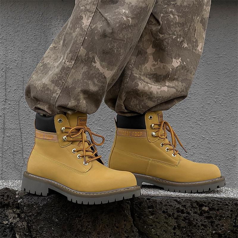 

Флисовые ботинки Мартин мужские и женские трендовые ботинки цвета ревеня на толстой подошве повседневные флисовые ботинки для пар 14716-24716-J 38 жёлтый