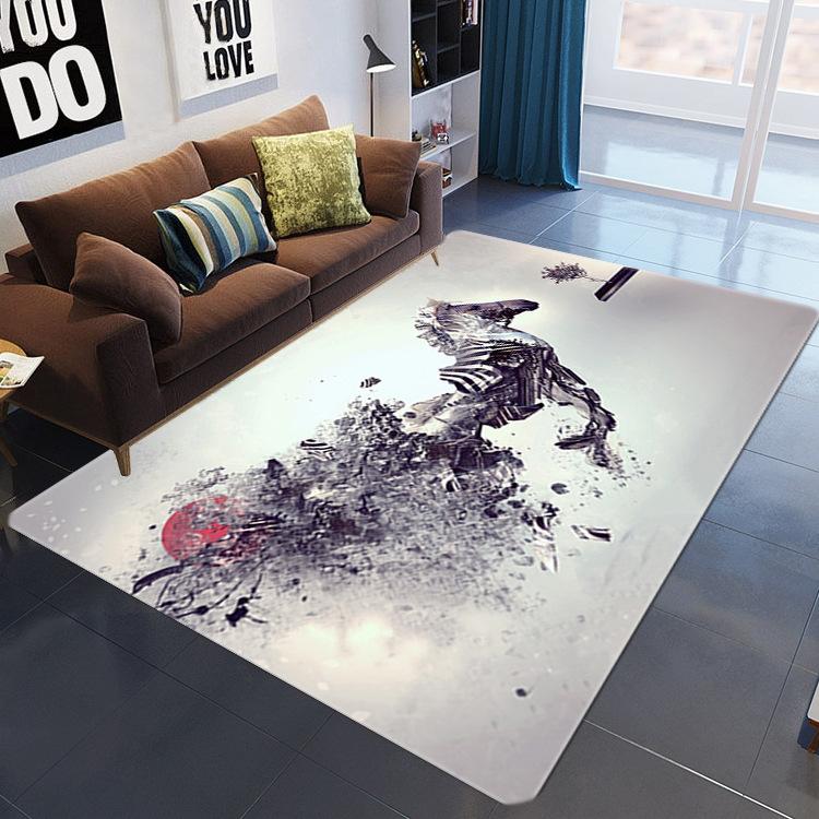Nordic Living Room Carpet Bedroom Bedside Simple Printing Floor Mat 3D
