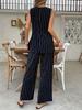 New Spring/Summer Two-Piece Set Striped Tank Top Wide Leg Pants Fashion Outfit
