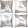 4*45cm Throw Pillow Cover Set Of 4 Pieces. Geometric Art Single-sided Print. Hidden Zipper Design. Suitable For Sofa, Bedroom And Home Decoration.