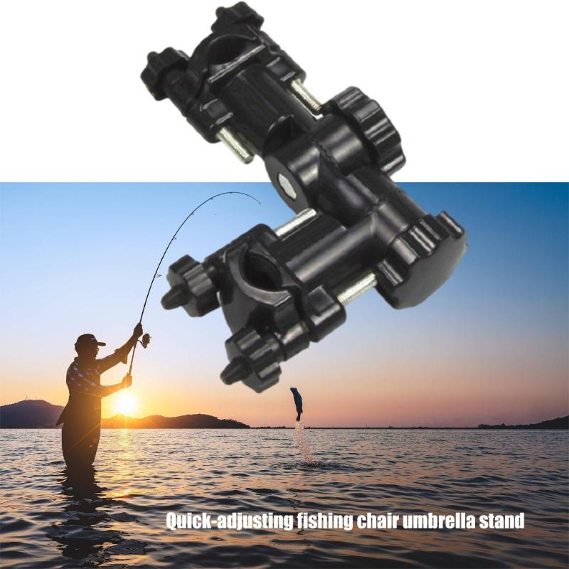 Umbrella Mount Clip 360Degree Rotate Fishing Chair Clamps Adjustable Fishing Chair Clamps Bracket Easily To Install