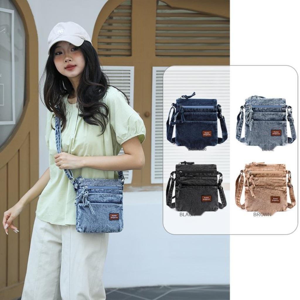 Xeie Thuk Borsa a Tracolla Unisex Denim Multi Scomparto Quotidiana