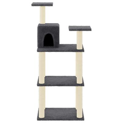 Scratching Post with Sisal Scratching Posts Dark Grey 118.5 Cm