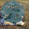 1PC Dinosaur Fossils Umbrella-8-Rib Reinforced Portable Folding Travel Suitable for All Seasons Outdoor Daily Use  -J0341