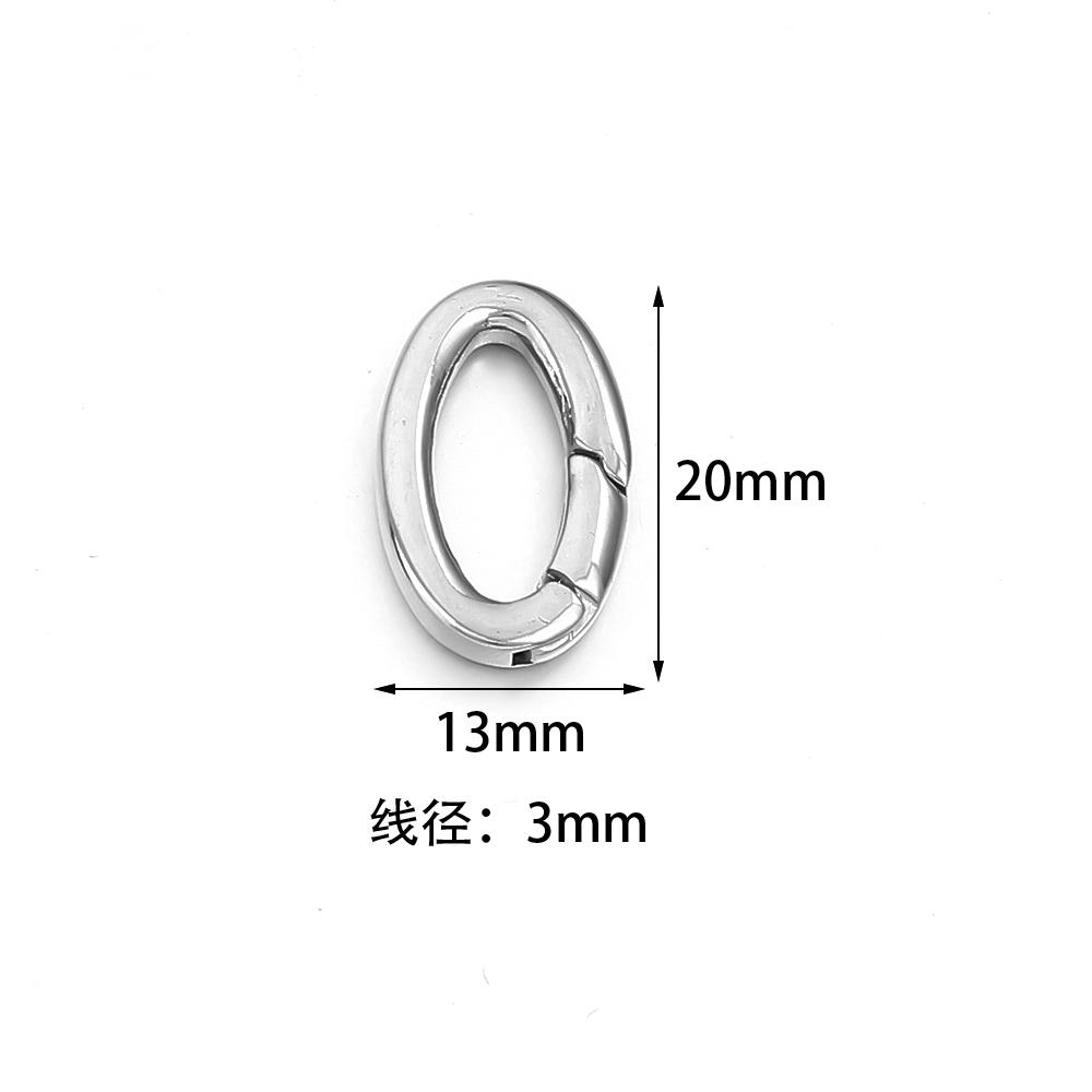 1/2pcs Oval 304 Stainless Steel O Ring Spring Clasps Openable Carabiner Keychain Bag Clips Hook Connectors for Jewelry Making