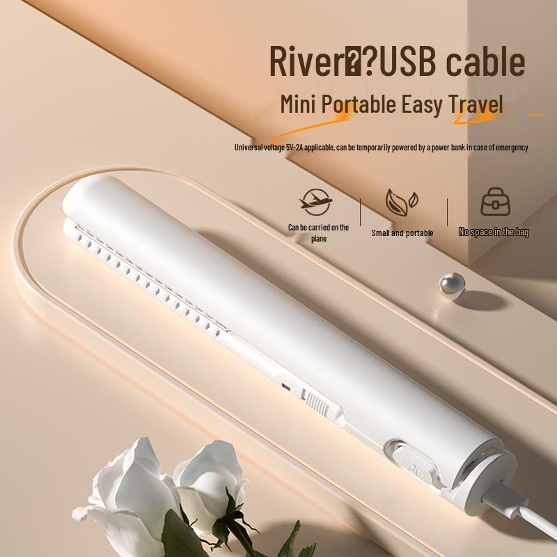 USB Mini Straightener & Curler: Dual-Use, Wireless, Portable Hair Tool for Outdoor Use