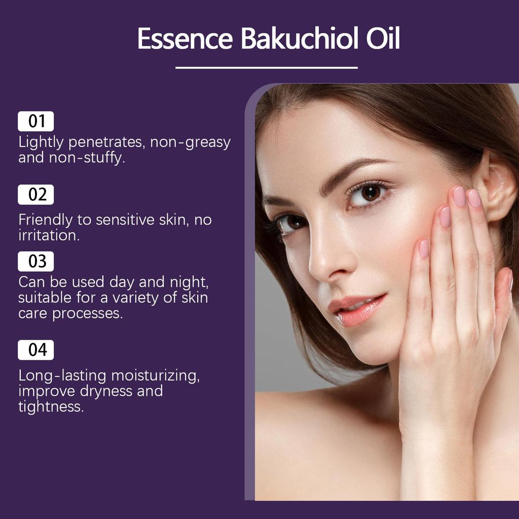 Organic Bakuchiol Face Oil - Natural Retinol  Reduces Wrinkles And Fine Lines, Sensitive Skin, Hydrating Face Serum 60ml