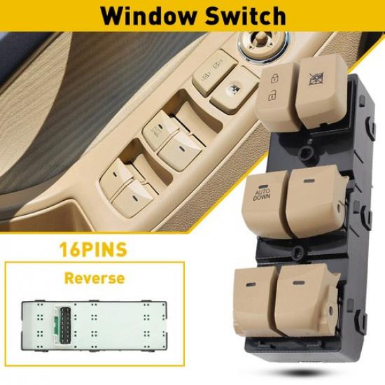 Beige Left Driver Master Door Window Power Switch For Hyundai Elantra 2011-15 EA