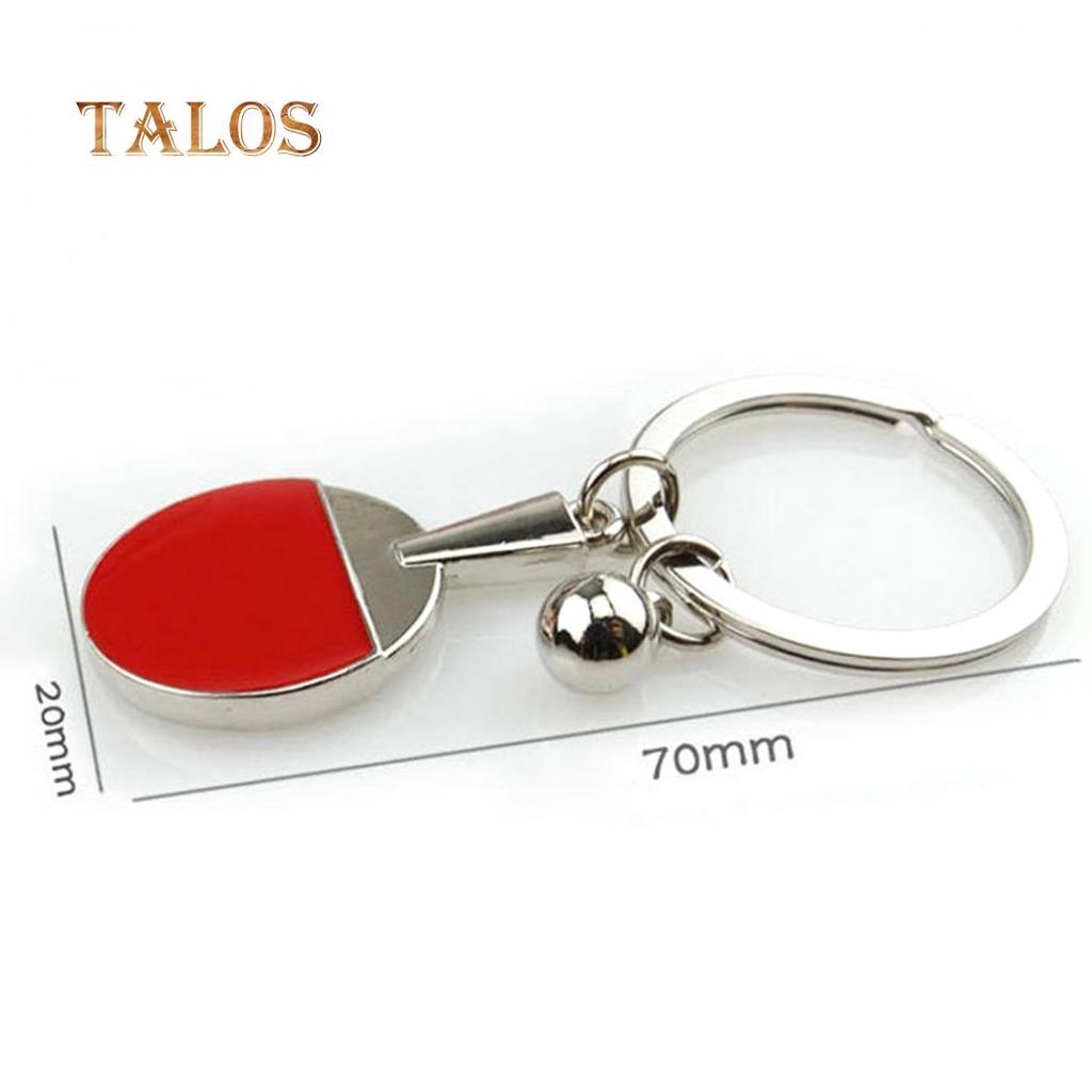 Pingpong Bat Ball Table Tennis Racket Keychain Car Key Chain Decor Ring Gift Accessories