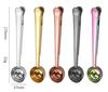 Multifunctional Coffee Scoops with Clip Powder Flour Measuring Tools Stainless Steel Bake Spoons Measure Spoons Food Sealing Clip Reusable Ya1025
