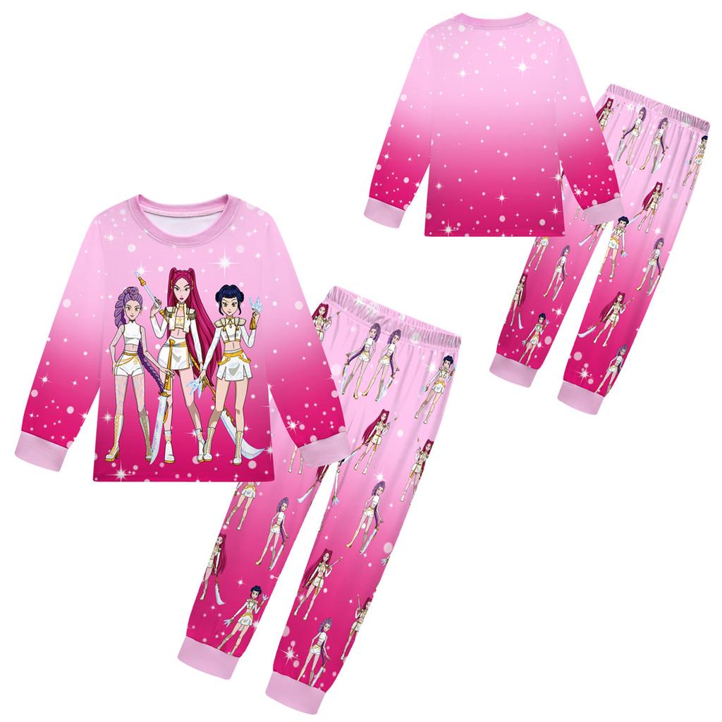 Children's Fashion Suit Skirt Round Neck Long Sleeve Top Pants