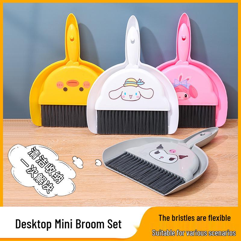 

2023 Multifunctional Soft Bristle Desktop Broom & Dustpan Set for Household Cleaning