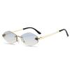 Rimless Sunglasses for Women & Men Trendy Popular Frameless Sun Glasses Retro Shades Fashion Summer Travel UV400 Eyewear