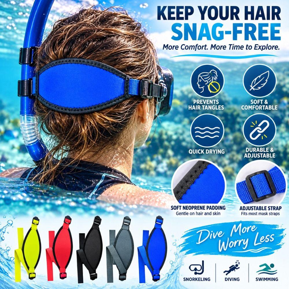 Neoprene Diving Mask Strap Quick-Dry Hair Protector Wrap Snorkel Mask Strap Cover Dive Accessories