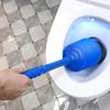 Blue Thickened Bellows Toilet Plunger Heavy Duty High Suction for Apartment Bathroom Clog Cleaning