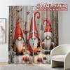 Set Of 2 Flat Printing Jit Curtains Without Rod Festive Gnomes Popular Creative Polyester Room Decor Curtain Made