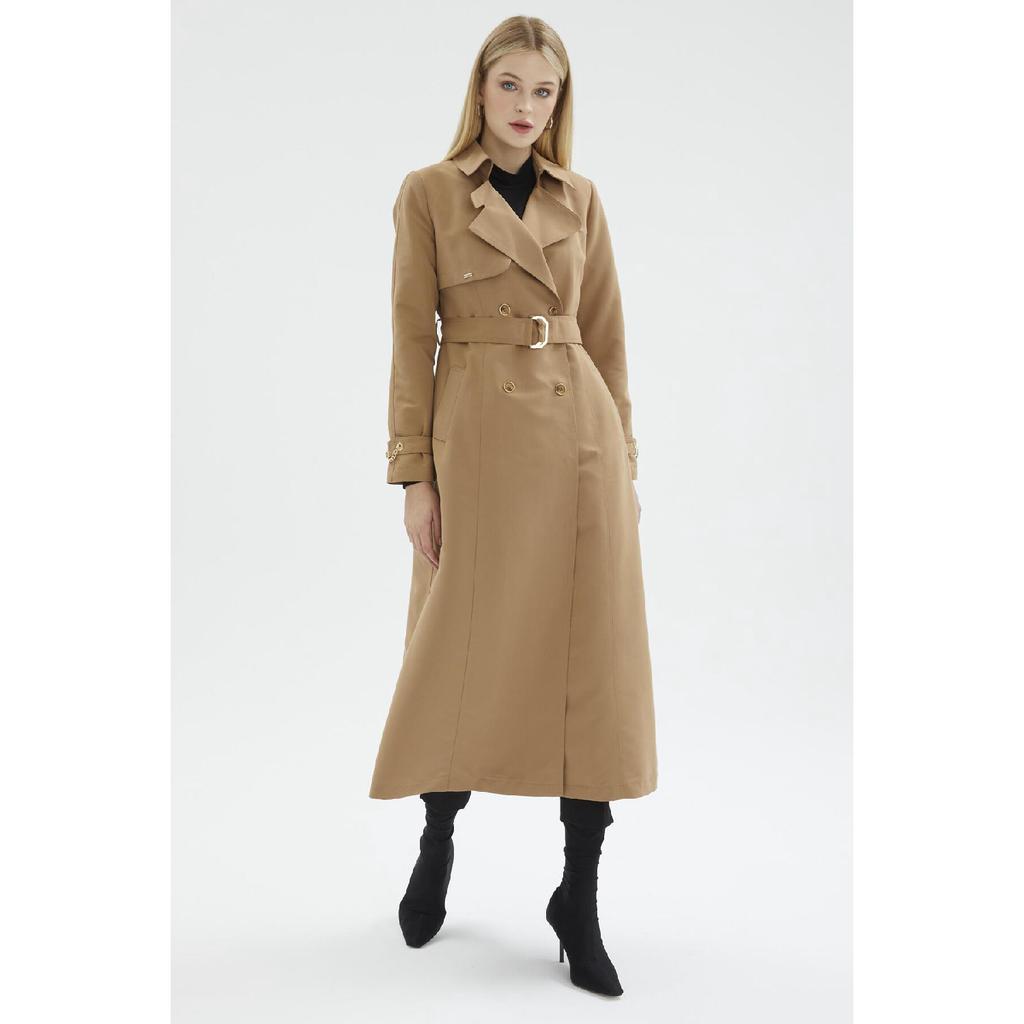 Łańcuszek i pasek Szczegółowy czarny trencz 12615