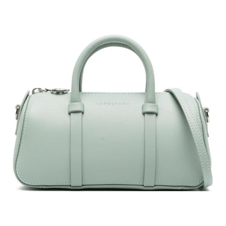 

Longchamp Daylong Front Concave Embossed Logo Leather Shoulder Crossbody Handbag Small Women handbags Light-Jade-Green 10270HFK282 Basic Set (Bag+Dust Bag)