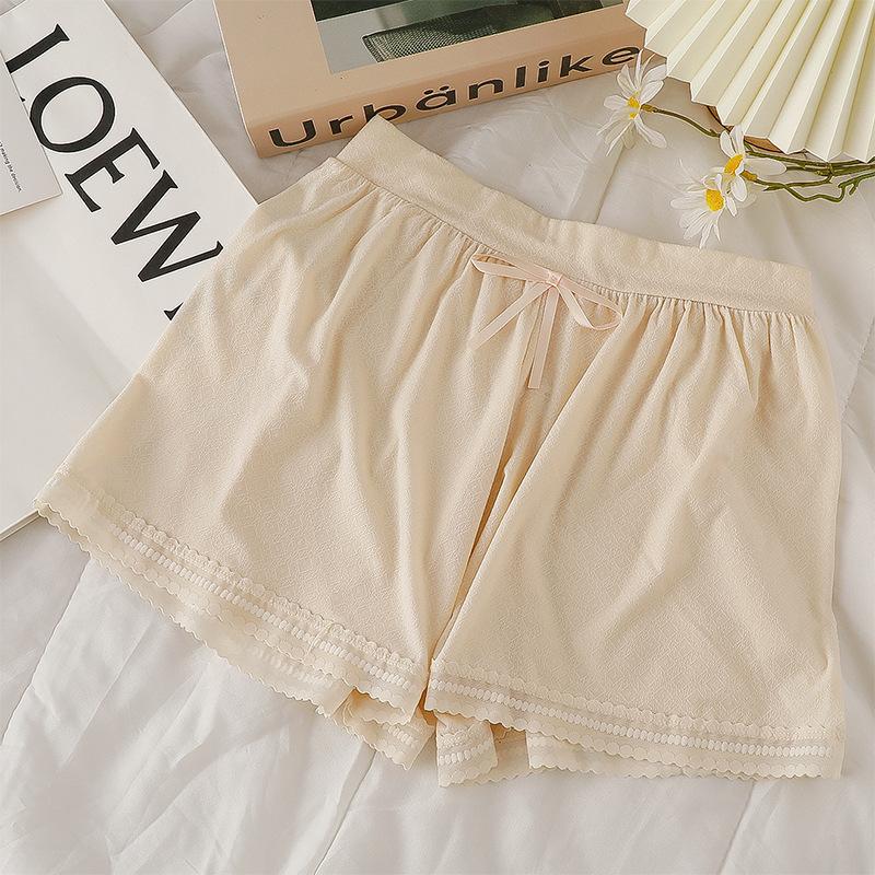 Cool and Breathable Ice Safety Pants with Thin Lace Edge High Waist Buttocks and Leggings Three Point Underwear for Women