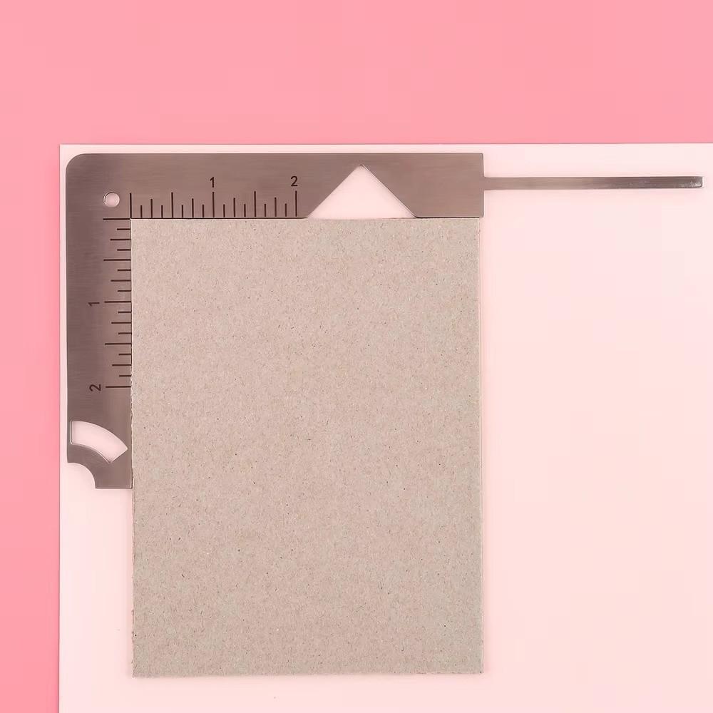 Stainless Steel Book Cover Positioning Ruler Multi-Function Gauge Ruler New Book Cover Guide
