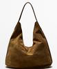 Massimo Dutti Split Suede Maxi Shoulder Bag