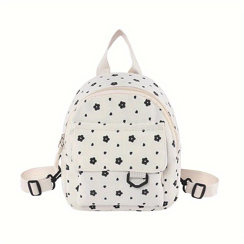 Мини-рюкзак, Милый рюкзак для студента с принтом, Дорожный рюкзак для девушки белый