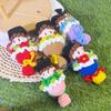 Hand Knitted Doll Keychain, Wool Crochet Bag Pendant, Cute Accessory & Graduation Gift