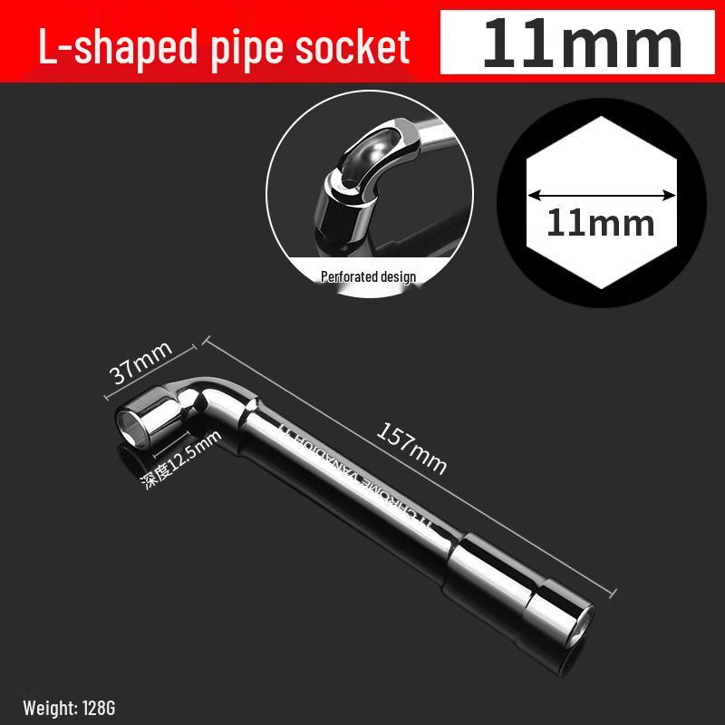 L-Shaped Hexagon Pipe Socket Wrench Tool, 7/8/10/12/14/17mm