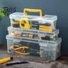 Talos Hardware Storage Box, with Handle Transparent Stackable Dust-Proof Organizer, for Tools Spices Art Supplies Office Accessories