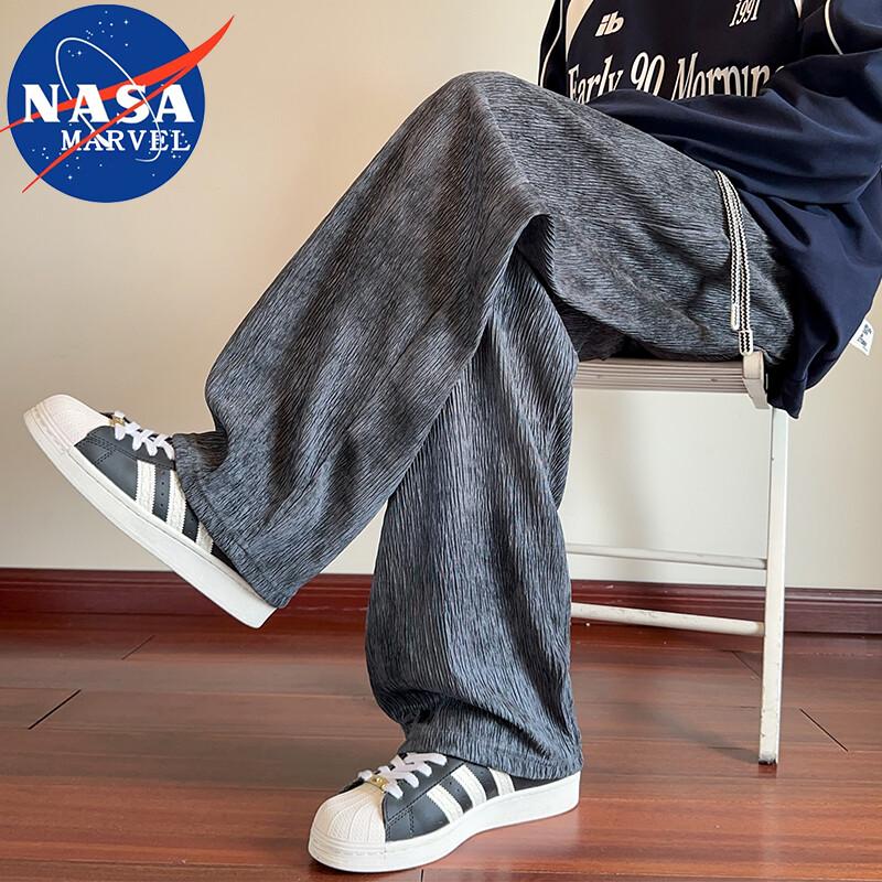 

NASA MARVEL Men s Loose-Fit Straight Wide-Leg Casual Pants 3XL