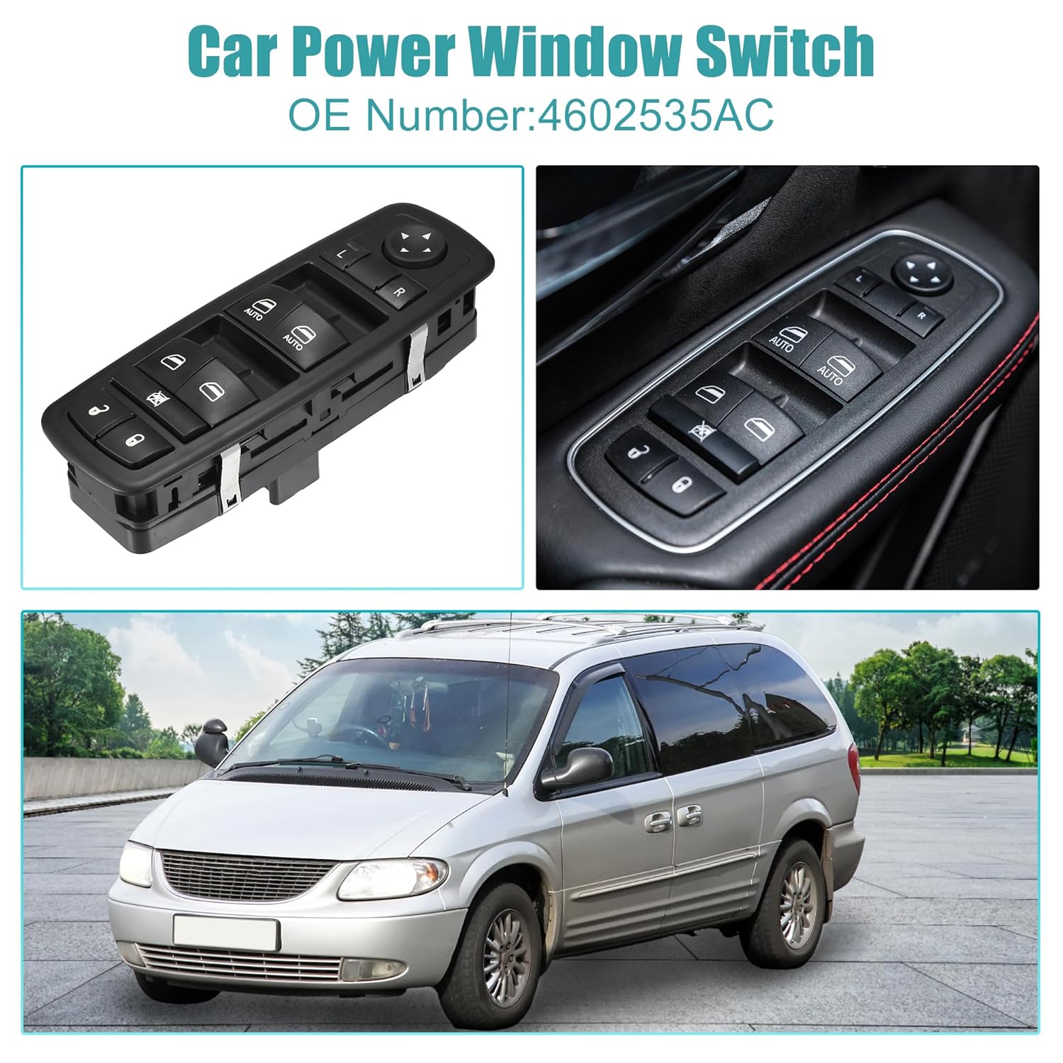 ACROPIX Front Left Driver Side Power Window Switch Window Control Switch Fit for Chrysler Town & Country 2008-2009 for Dodge Grand Caravan 2008-2009