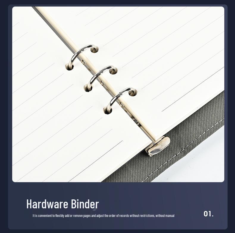 Business Notebook with Wireless Charging, Clock Display & Custom Logo
