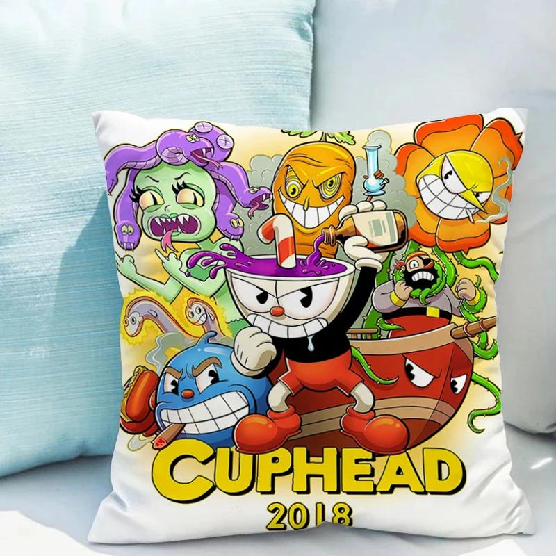 Cushion Covers 45x45 C-cuphead Ornamental Pillows for Living Room Pillowcase 40*40 Fall Decor Lounge Chairs Body Pillow Cover