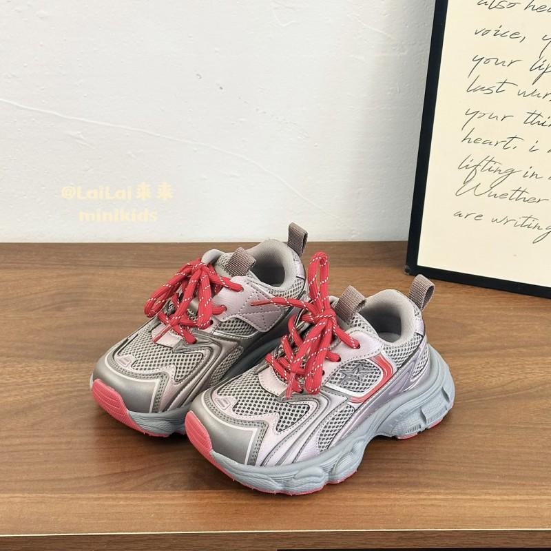 Youth Style Shoes Kids Breathable Mesh Sneakers Boys Girls Casual Dad Shoes With