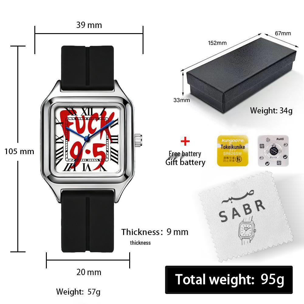 Orologio da Donna Quadrato al Quarzo di Lusso Leggero con Stile Business e Cinturino Magnetico
