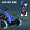 Kids Pedal Go Kart, with Adjustable Seat, EVA Wheels, Seat, Handbrake - Blue