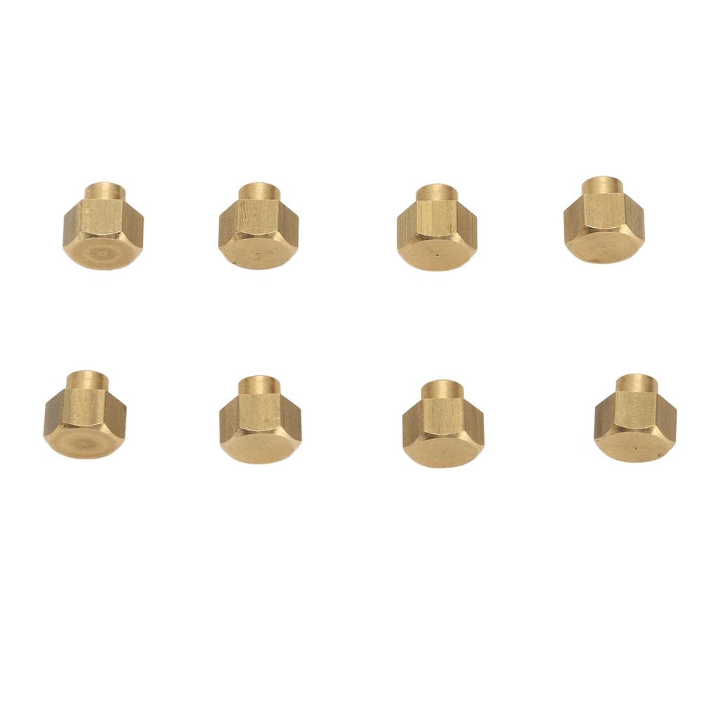 8Pcs 1 24 RC Hex Nut Brass Wear Resistant RC Wheel Lock Nut Replacement for Axial SCX24 5mm   0.2in