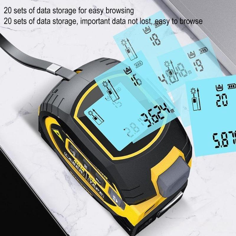 3-in-1 Laser Rangefinder Steel Tape Measure Rangefinder Indoor Laser Tape Measure