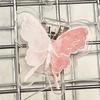 Gradient Butterfly Cute PP Clip Paperclip Cartoon Memo Clip Acrylic Paper Clip  Desk Organizer