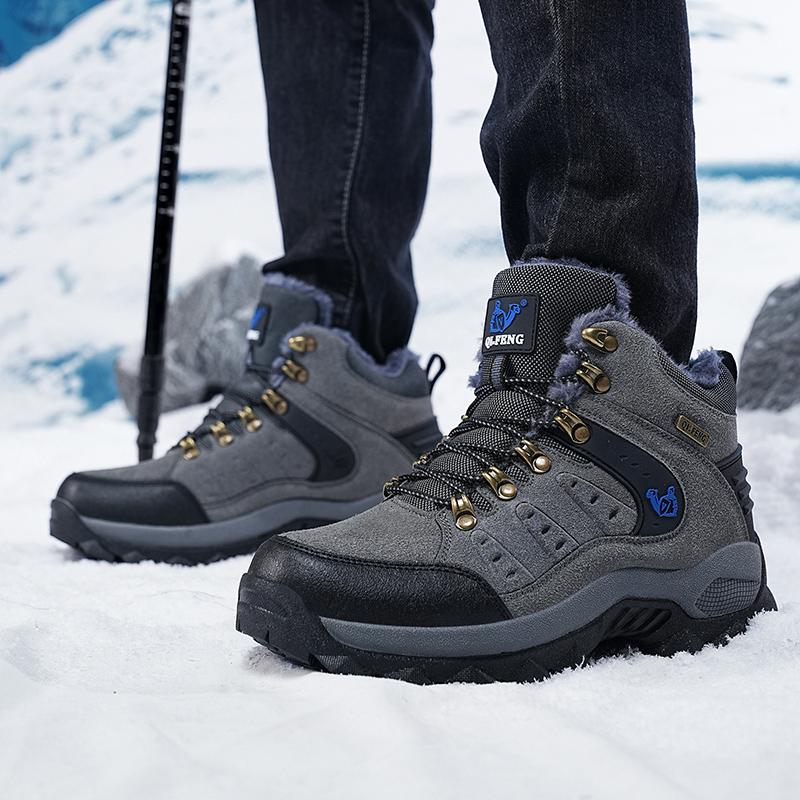 Winter Schneestiefel Damen High-Top Outdoor Warm Dicksohlig Einfarbig Outdoor Schuhe Herren Abriebfest Lässige Stiefeletten Herren