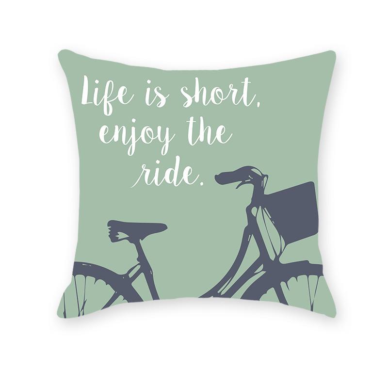 INS Style Faux Soft Throw Pillow Cover - Letter Print Home Decor for Sofa & Living Room