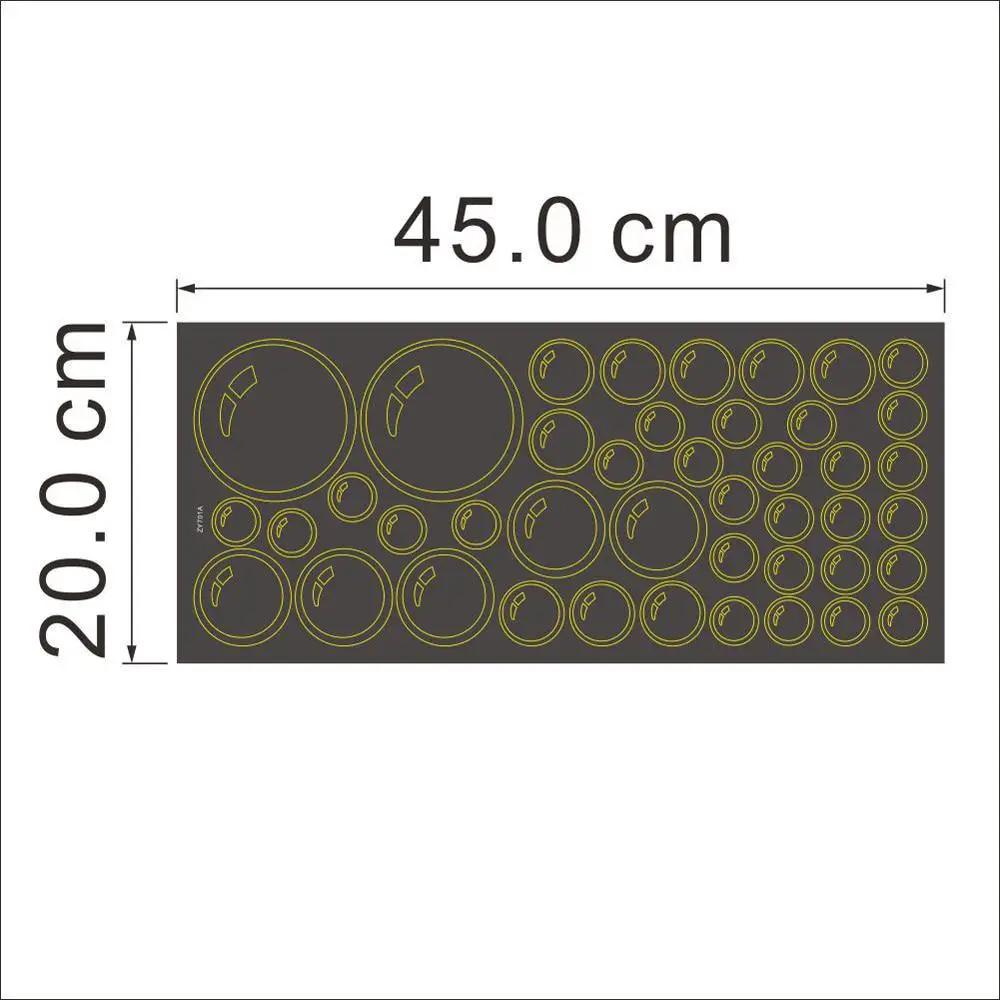 

Removable Bubbles Wall Stickers For Bathroom Waterproof Glass Window Kids Room чёрный