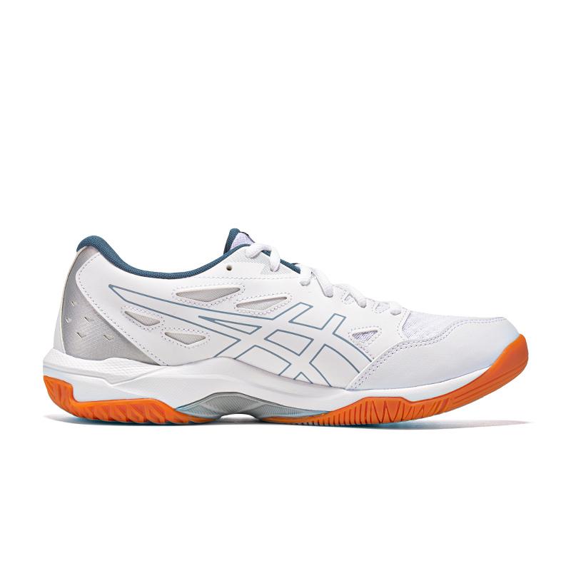 Asics Gel-Rocket 11 Stable Flexible Easy Comfortable Low-Top Badminton Shoes Unisex Sneaker White Blue 1073A076-100